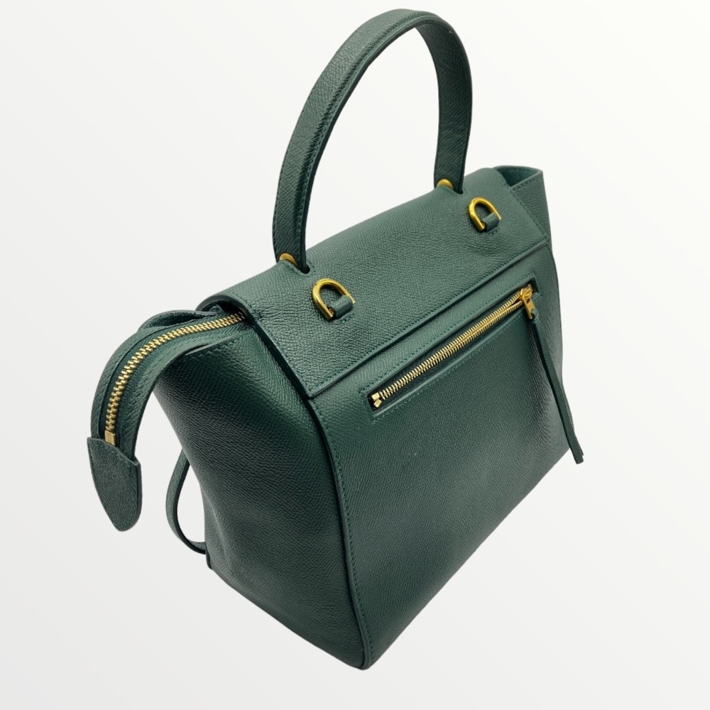 Celine Micro Belt Bag in Grained Calfskin Amazone Green - Picture 5 of 15